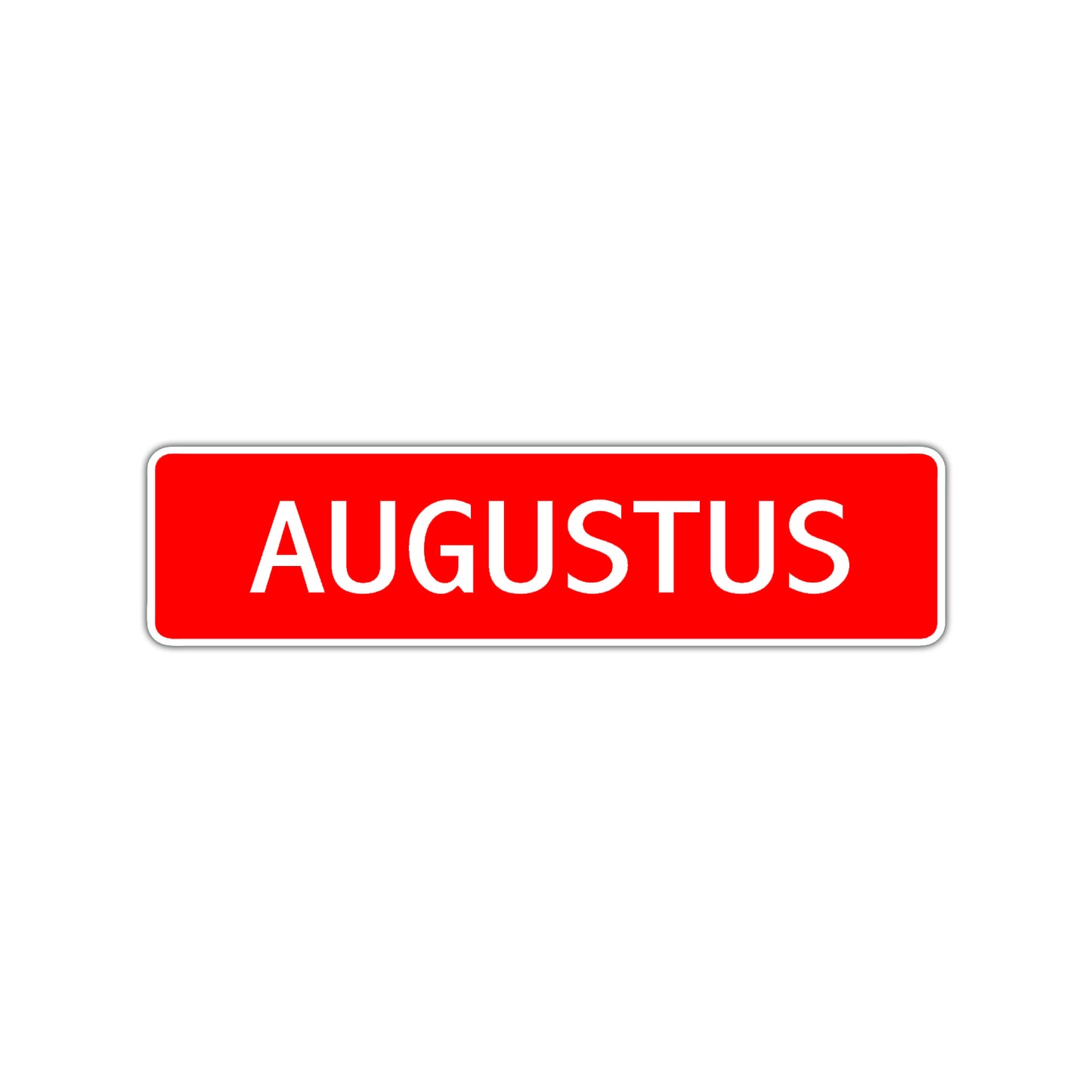 Augustus Street Sign Children Name Room Plate