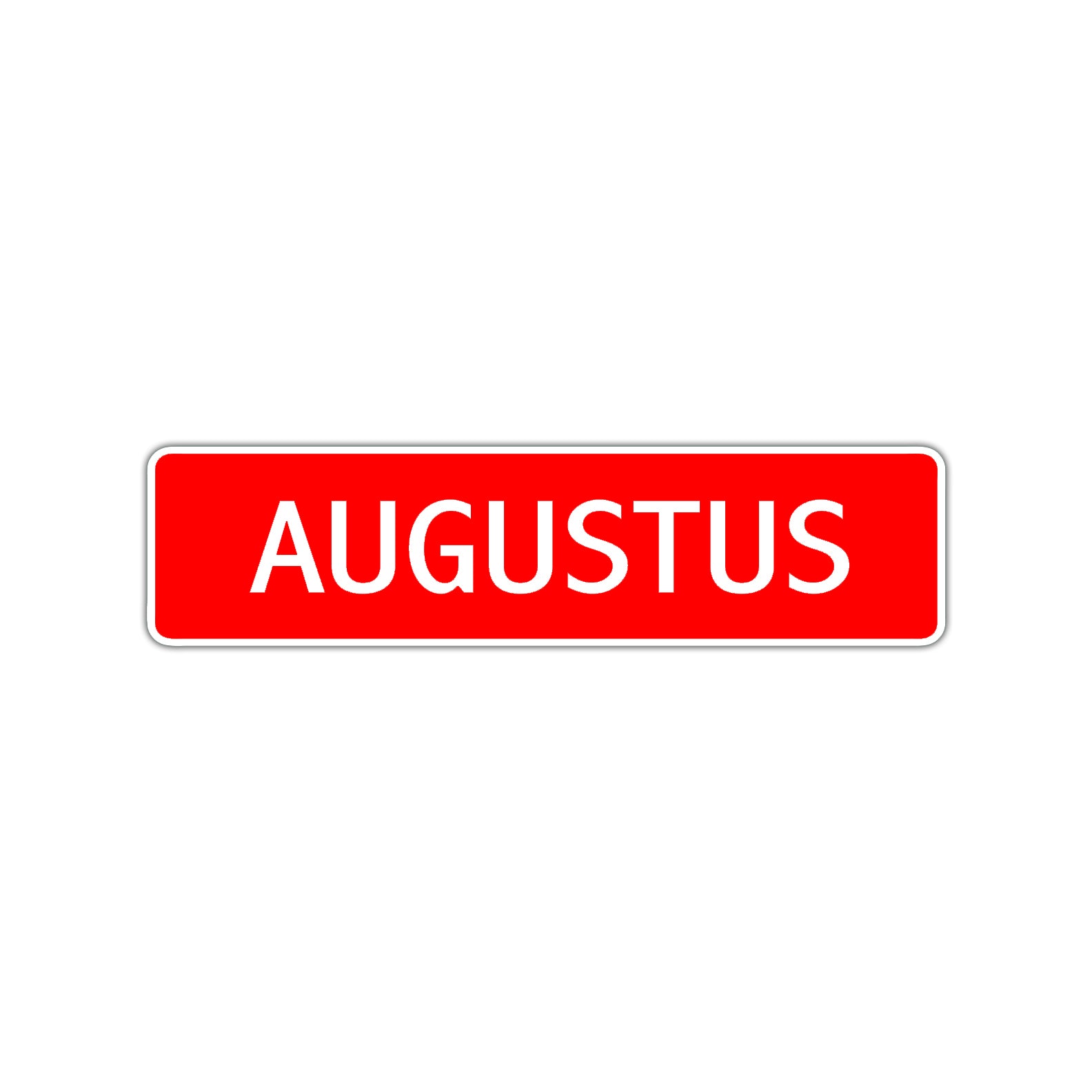 Augustus Street Sign Children Name Room Plate