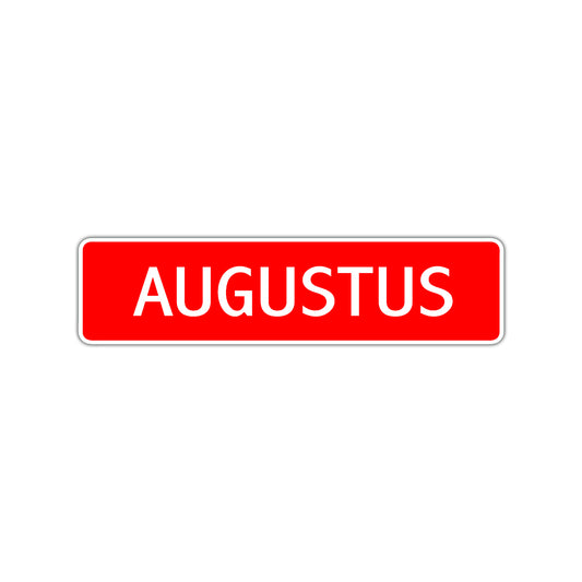 Augustus Street Sign Children Name Room Plate