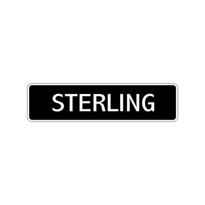 Sterling Street Sign Children Name Room Plate
