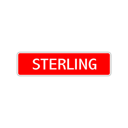 Sterling Street Sign Children Name Room Plate