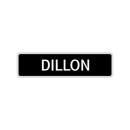 Dillon Street Sign Children Name Room Plate