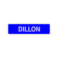 Dillon Street Sign Children Name Room Plate