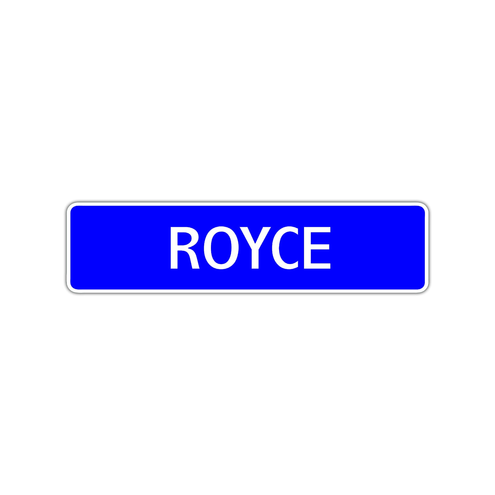 Royce Street Sign Children Name Room Plate