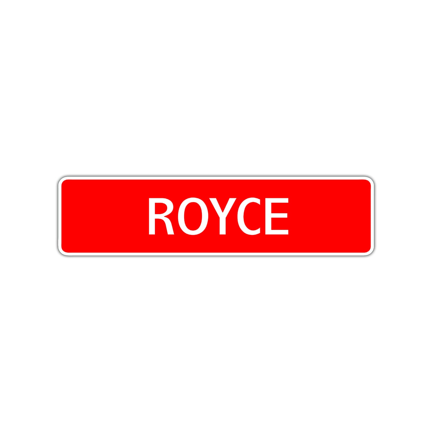 Royce Street Sign Children Name Room Plate