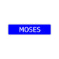 Moses Street Sign Children Name Room Plate