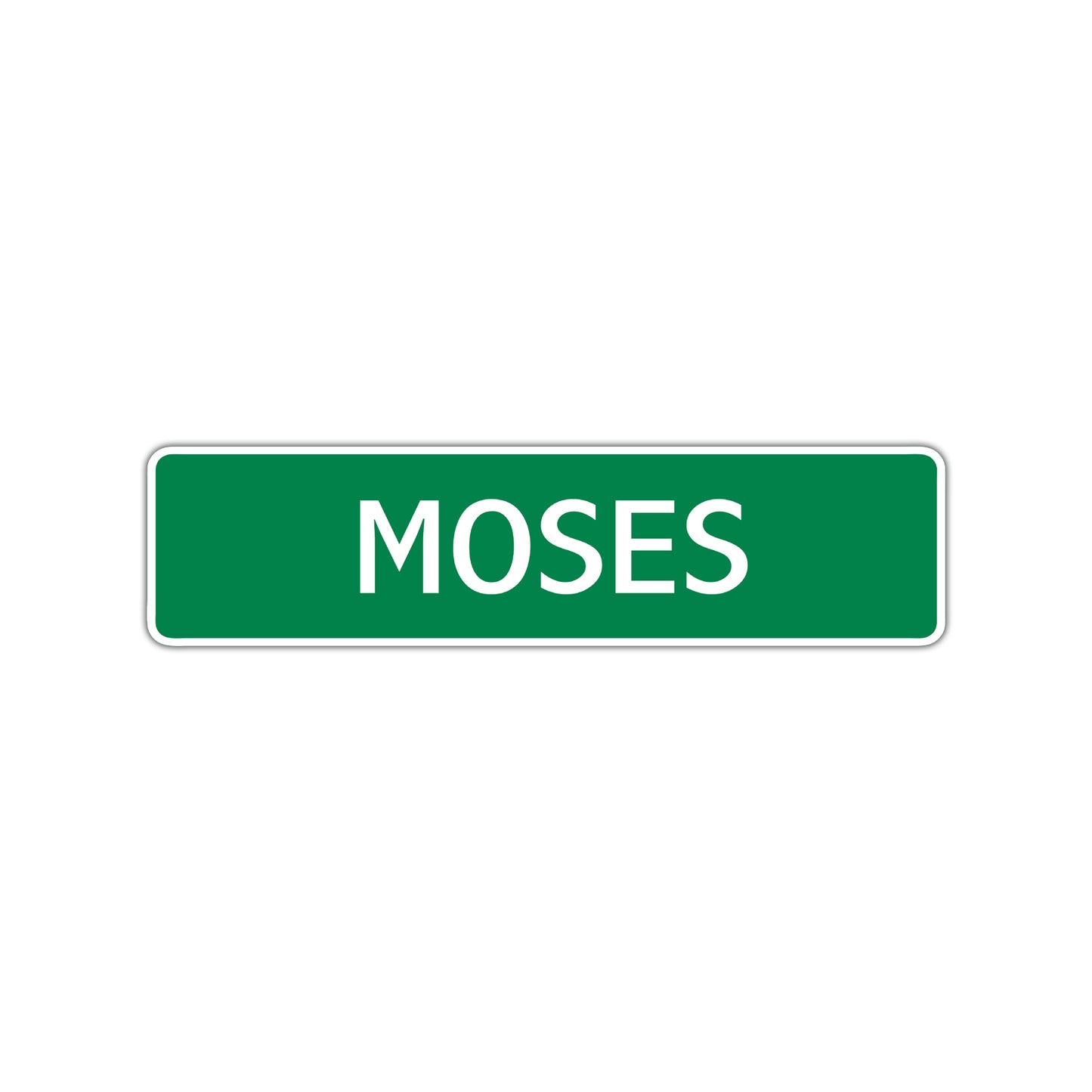 Moses Street Sign Children Name Room Plate