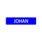 Johan Street Sign Children Name Room Plate