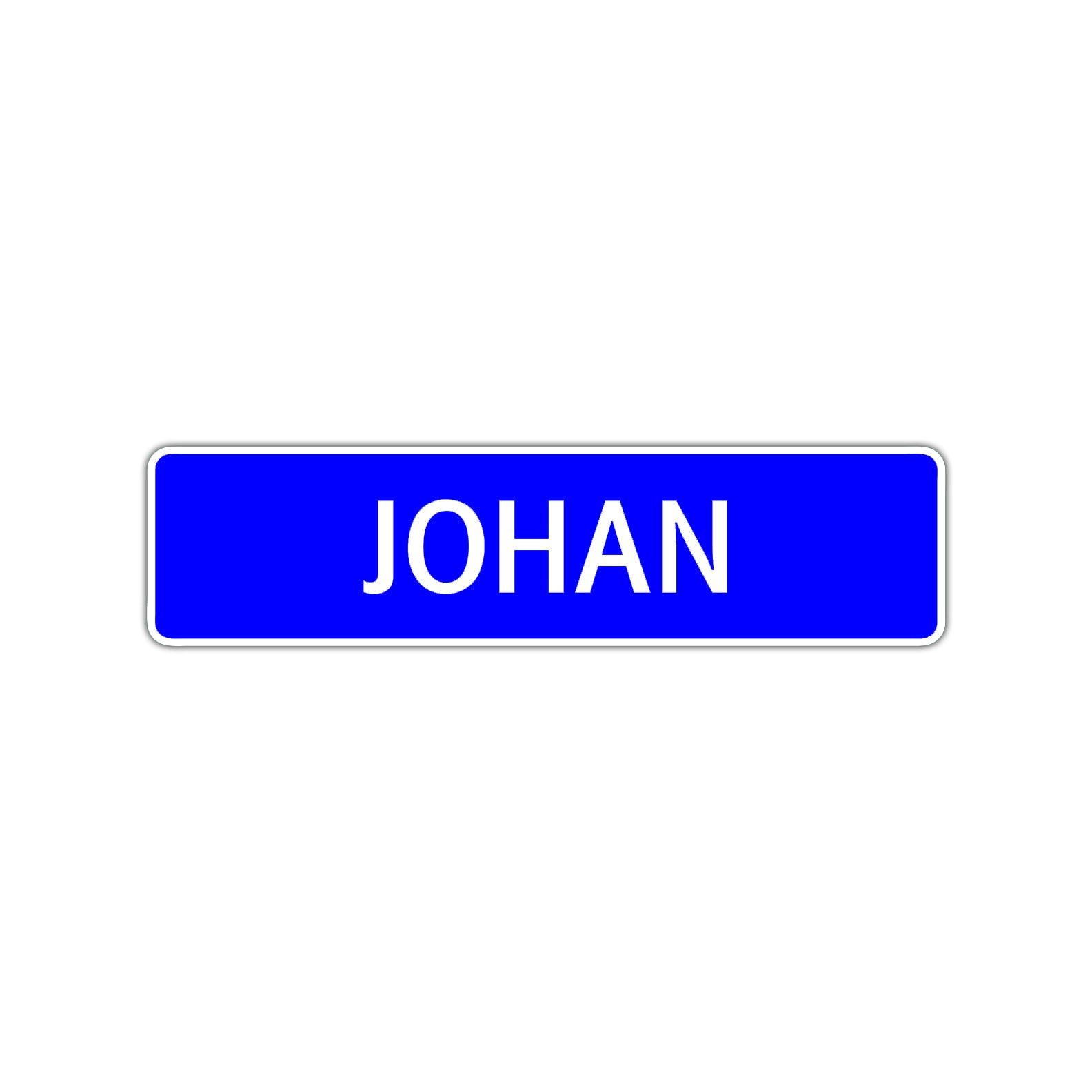 Johan Street Sign Children Name Room Plate