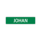 Johan Street Sign Children Name Room Plate