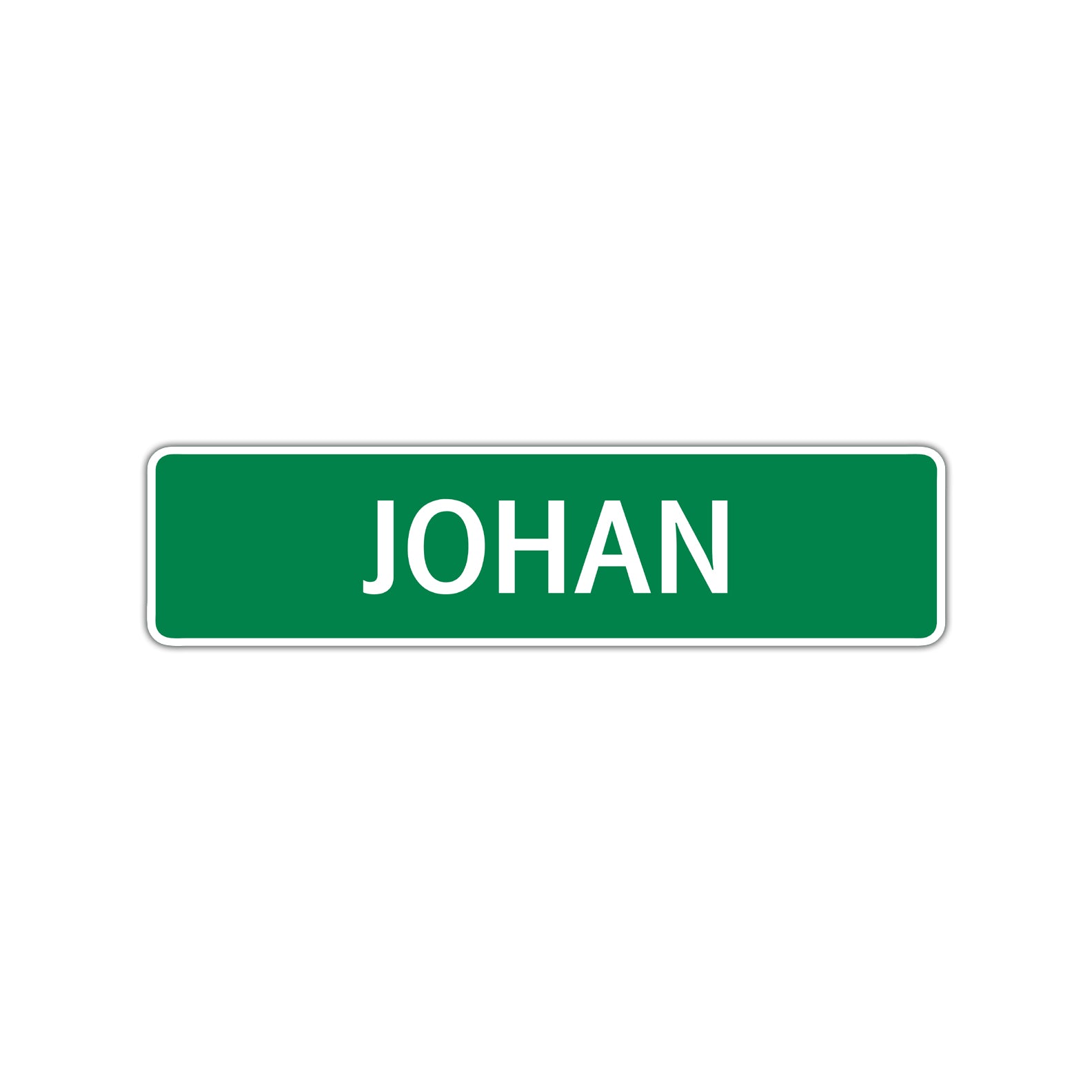 Johan Street Sign Children Name Room Plate