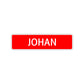 Johan Street Sign Children Name Room Plate