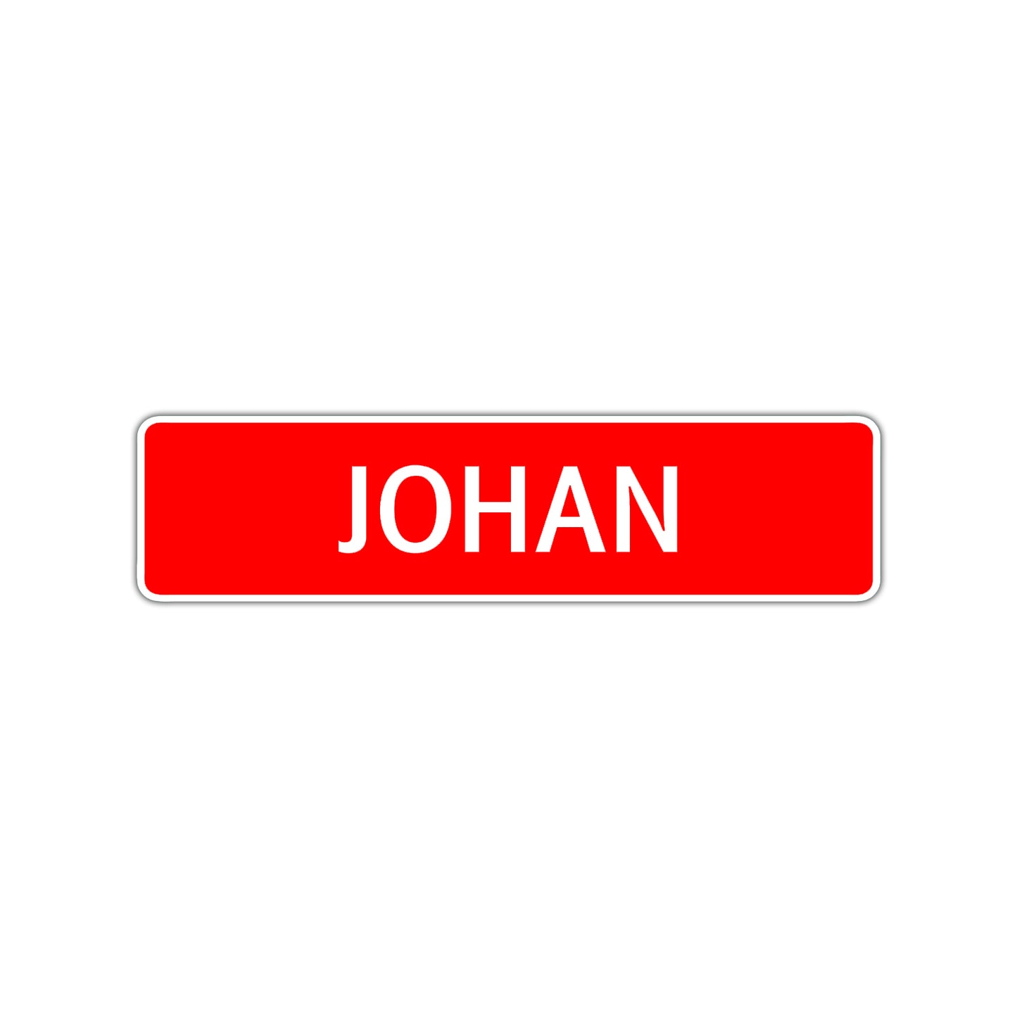 Johan Street Sign Children Name Room Plate