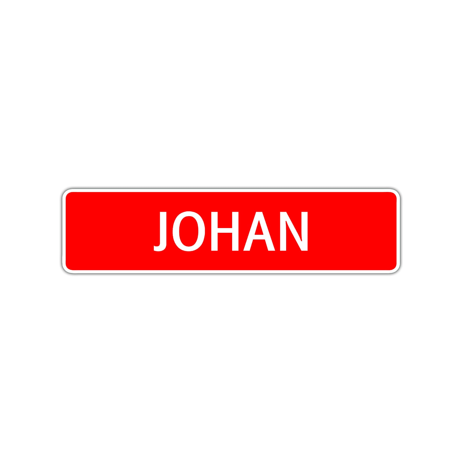 Johan Street Sign Children Name Room Plate