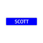 Scott Street Sign Children Name Room Plate