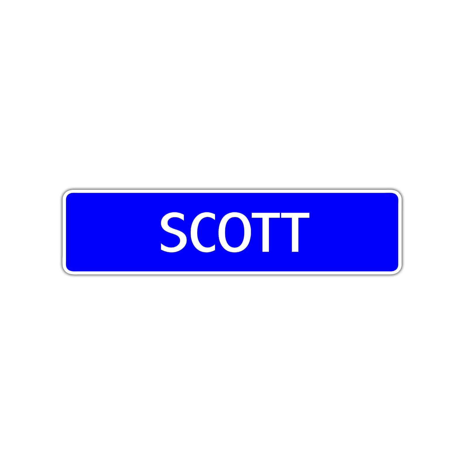 Scott Street Sign Children Name Room Plate