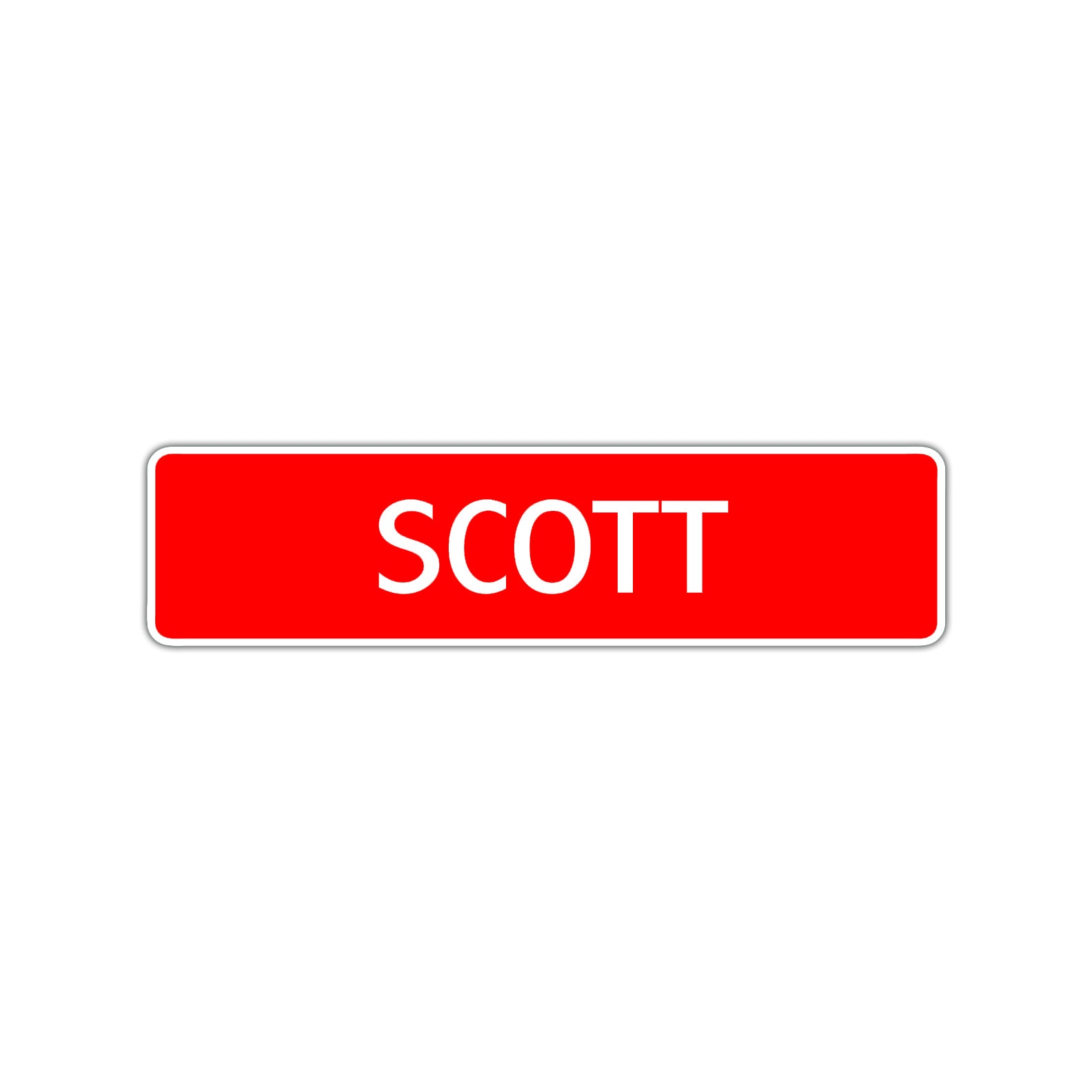 Scott Street Sign Children Name Room Plate