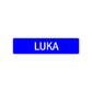 Luka Street Sign Children Name Room Plate