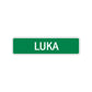 Luka Street Sign Children Name Room Plate