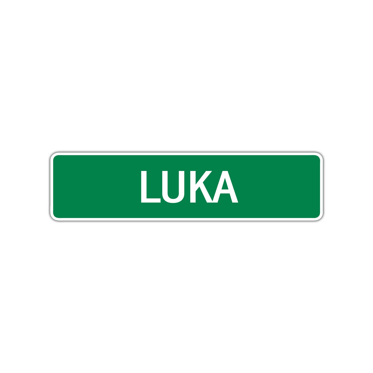 Luka Street Sign Children Name Room Plate