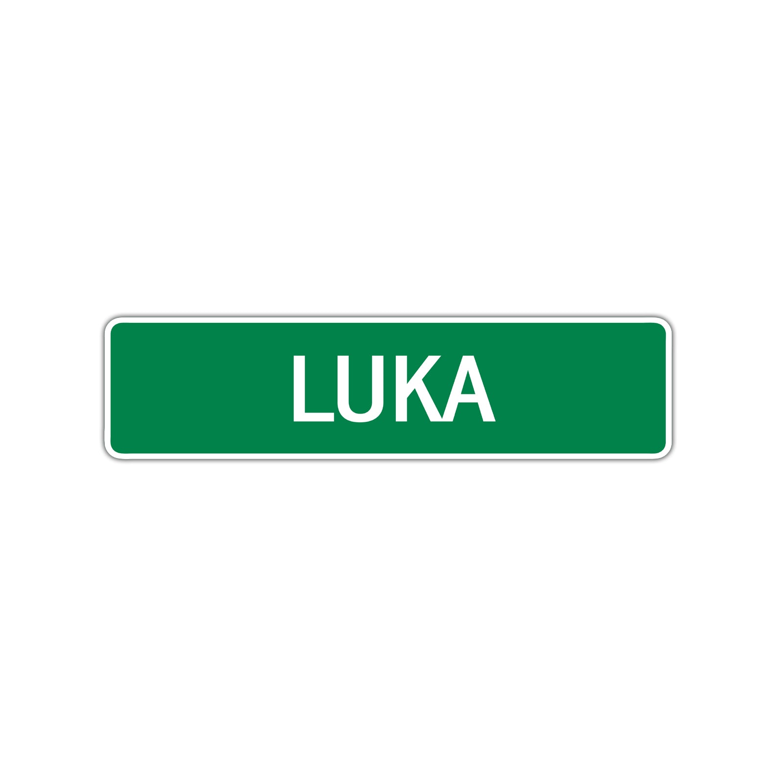 Luka Street Sign Children Name Room Plate