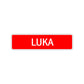 Luka Street Sign Children Name Room Plate