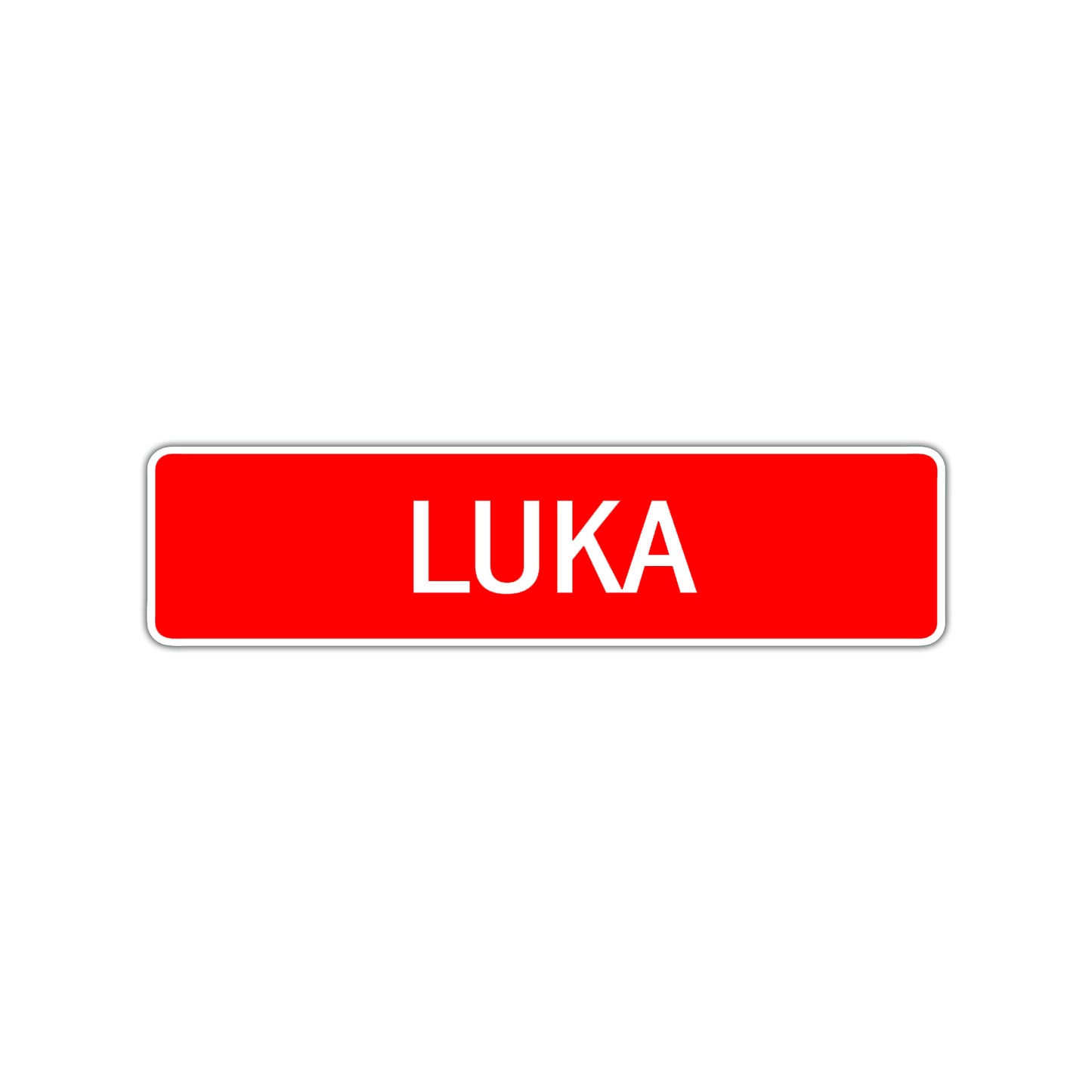 Luka Street Sign Children Name Room Plate