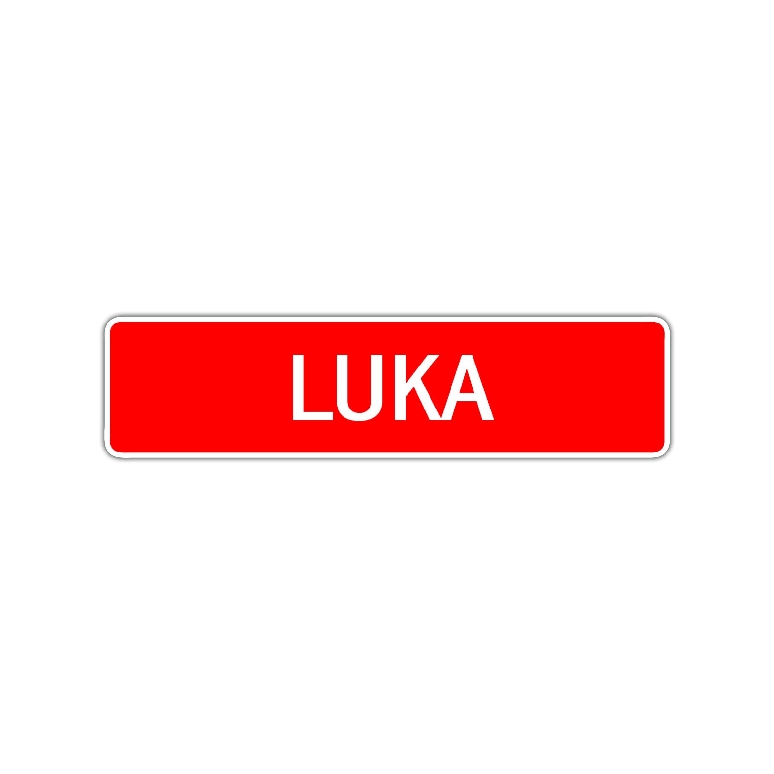 Luka Street Sign Children Name Room Plate