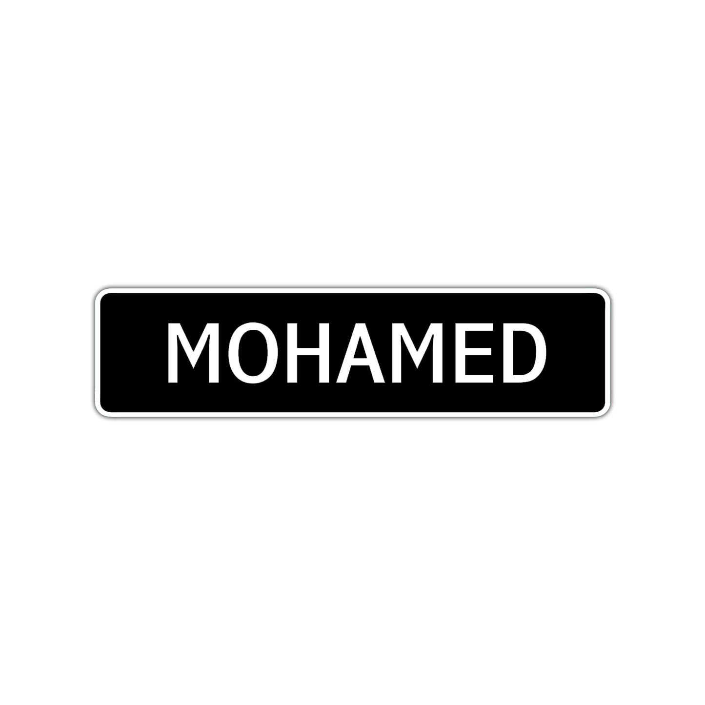 Mohamed Street Sign Children Name Room Plate