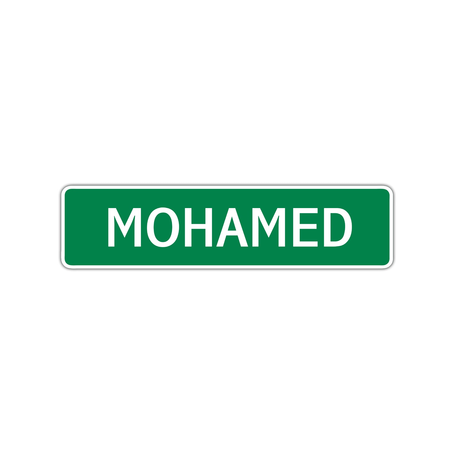 Mohamed Street Sign Children Name Room Plate
