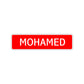 Mohamed Street Sign Children Name Room Plate
