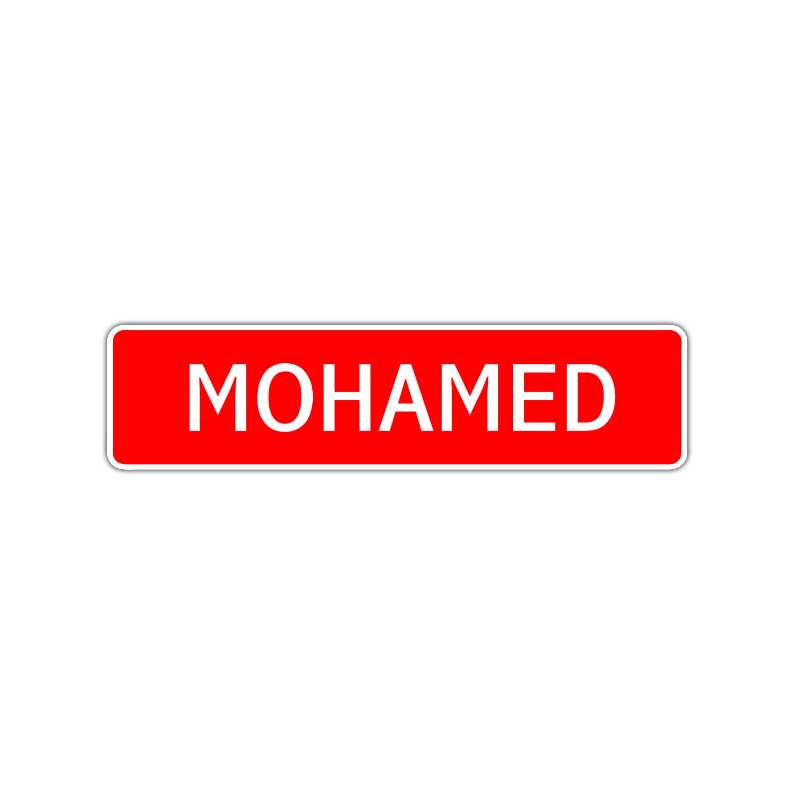 Mohamed Street Sign Children Name Room Plate