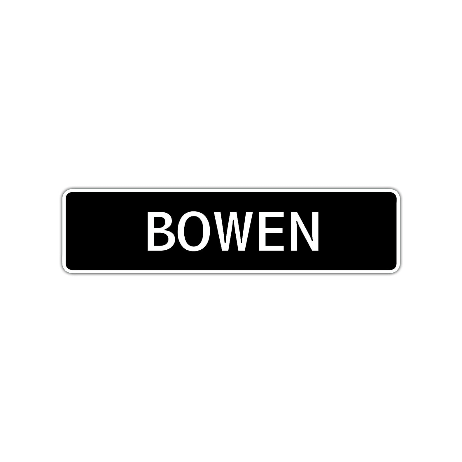 Bowen Street Sign Children Name Room Plate