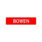 Bowen Street Sign Children Name Room Plate