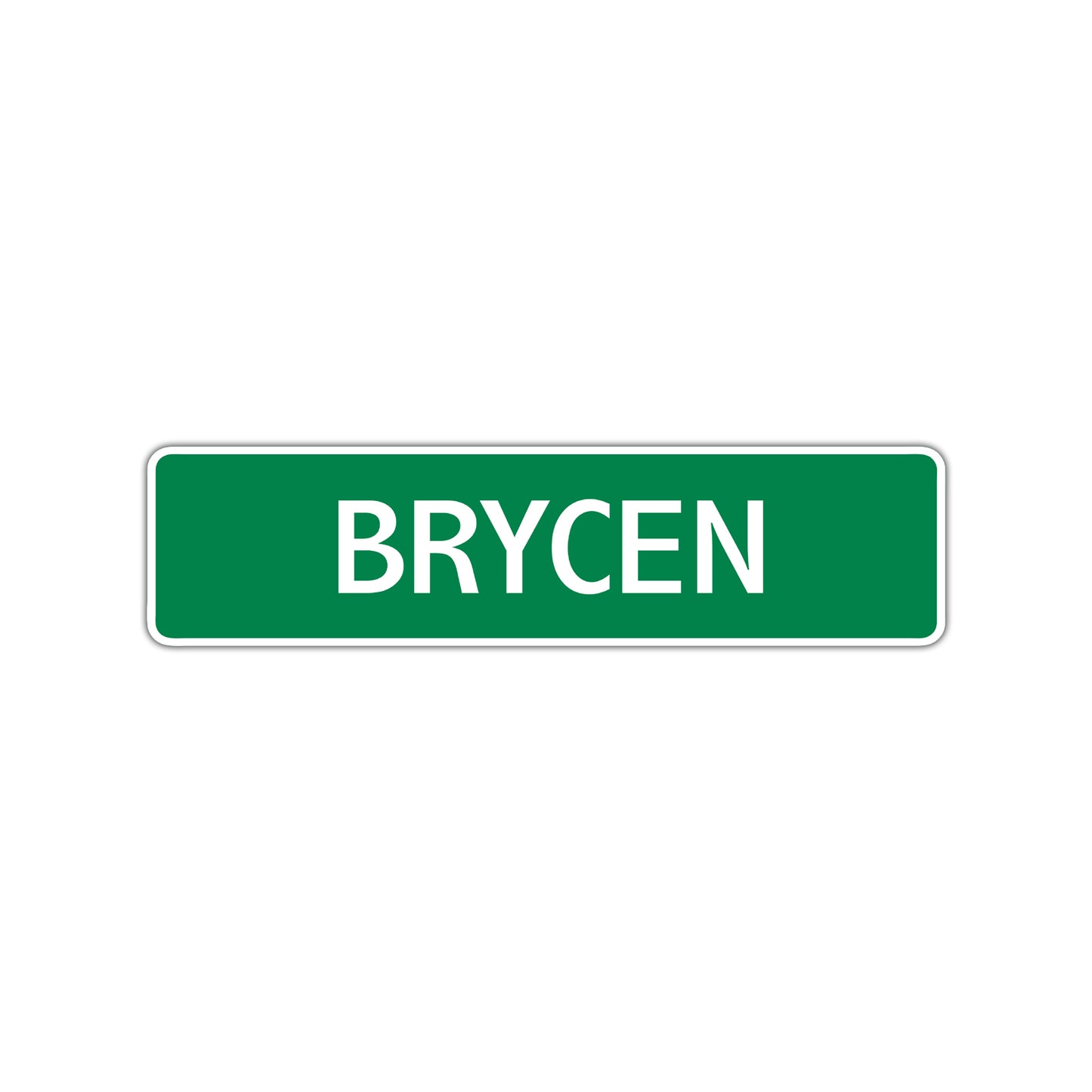 Brycen Street Sign Children Name Room Plate