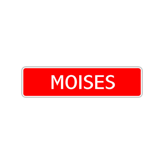 Moises Street Sign Children Name Room Plate