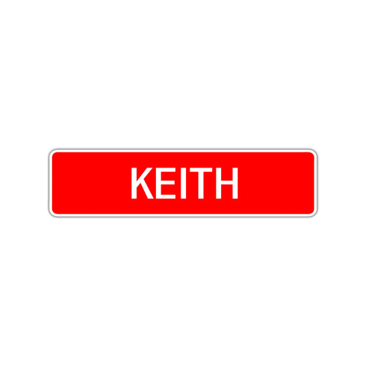 Keith Street Sign Children Name Room Plate