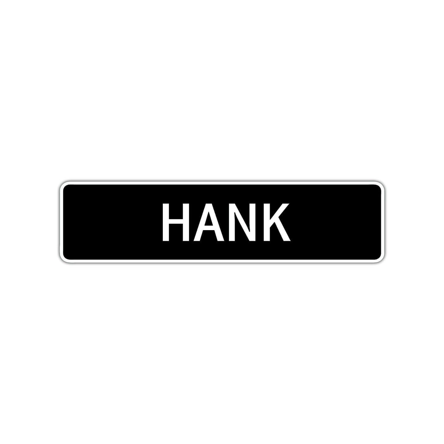 Hank Street Sign Children Name Room Plate