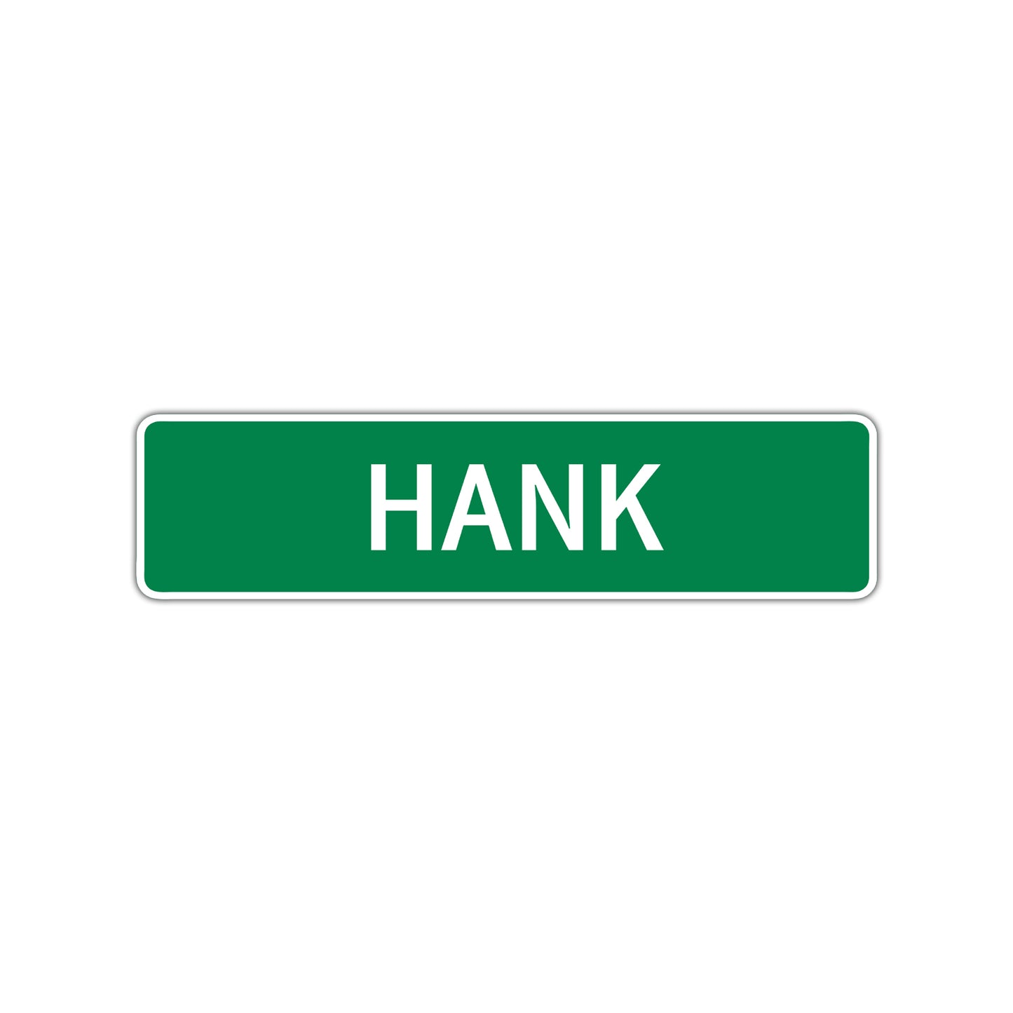 Hank Street Sign Children Name Room Plate