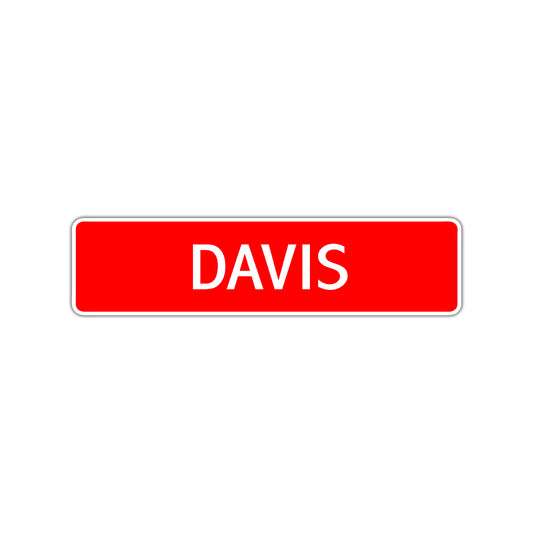 Davis Street Sign Children Name Room Plate