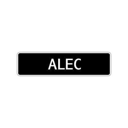 Alec Street Sign Children Name Room Plate