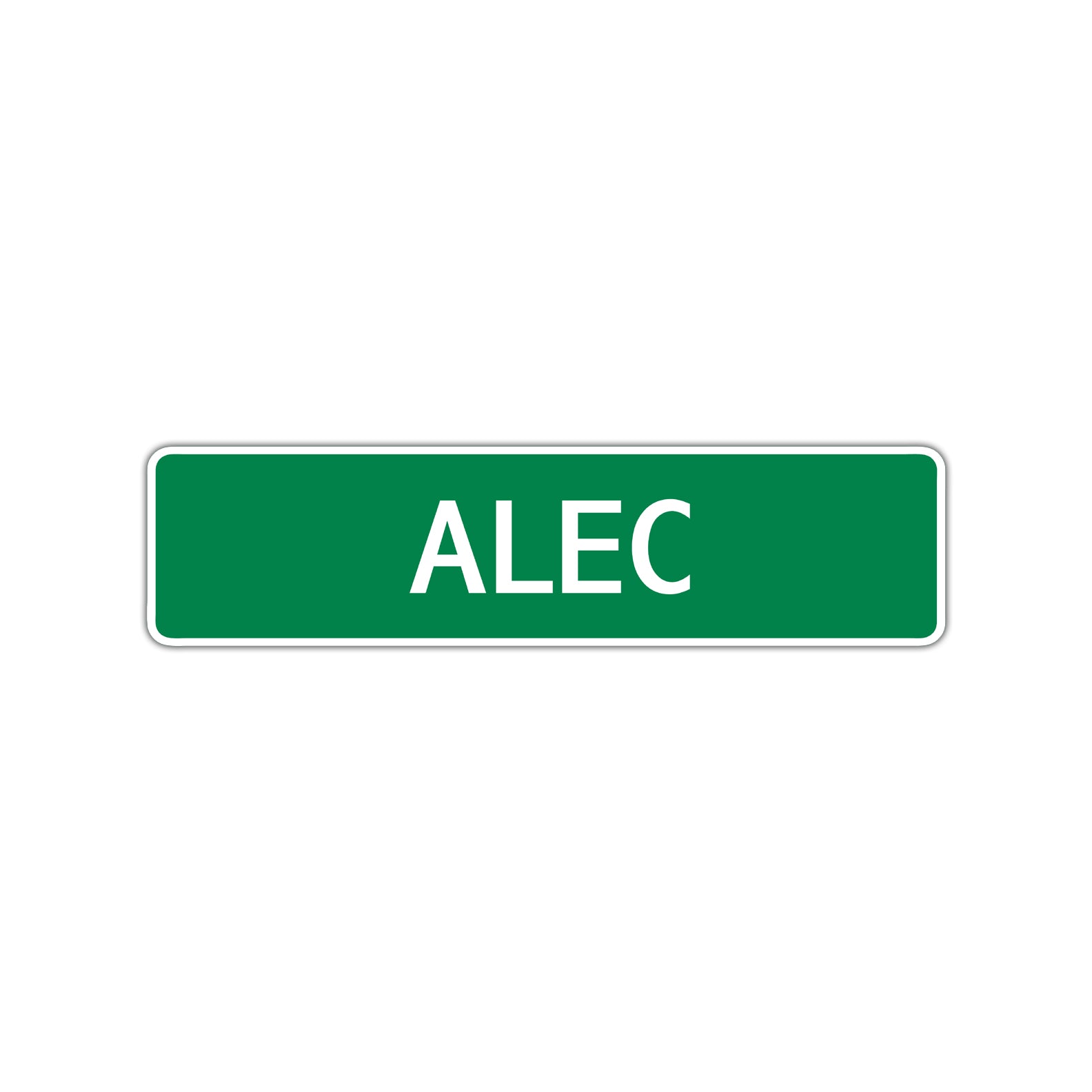 Alec Street Sign Children Name Room Plate