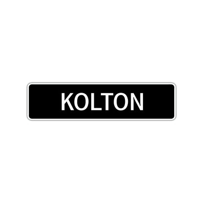 Kolton Street Sign Children Name Room Plate