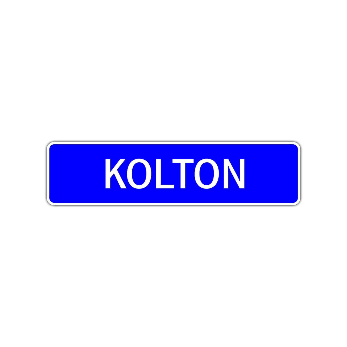 Kolton Street Sign Children Name Room Plate