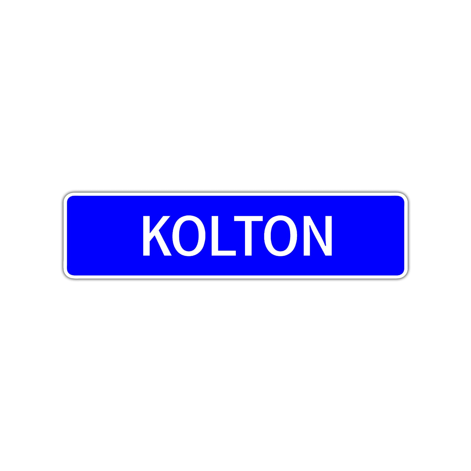 Kolton Street Sign Children Name Room Plate