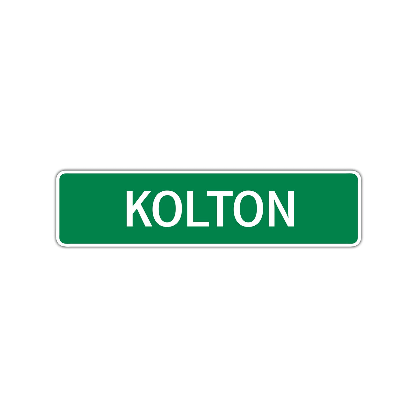 Kolton Street Sign Children Name Room Plate