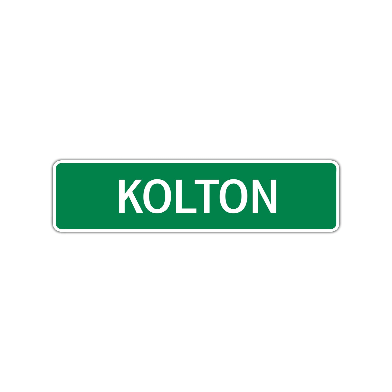 Kolton Street Sign Children Name Room Plate