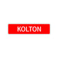 Kolton Street Sign Children Name Room Plate