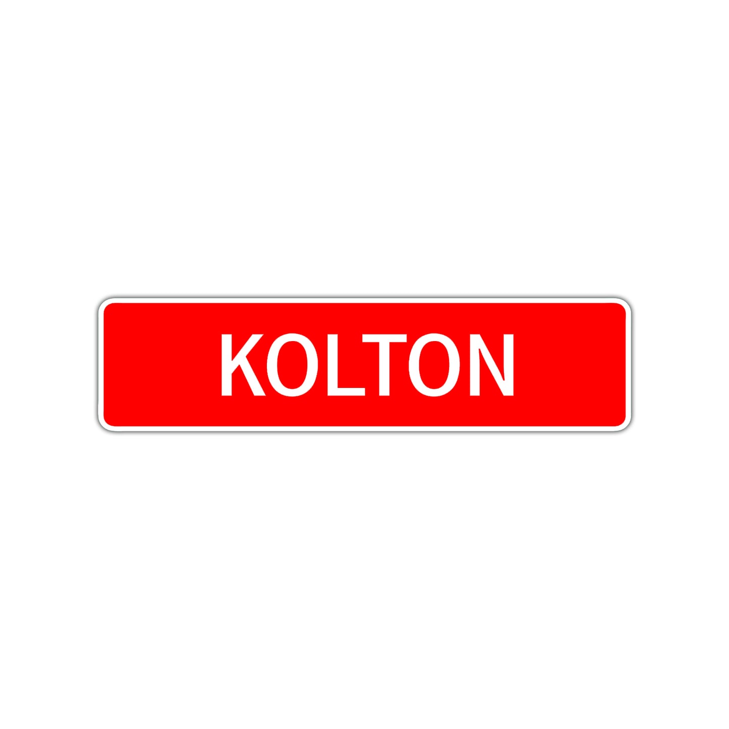 Kolton Street Sign Children Name Room Plate