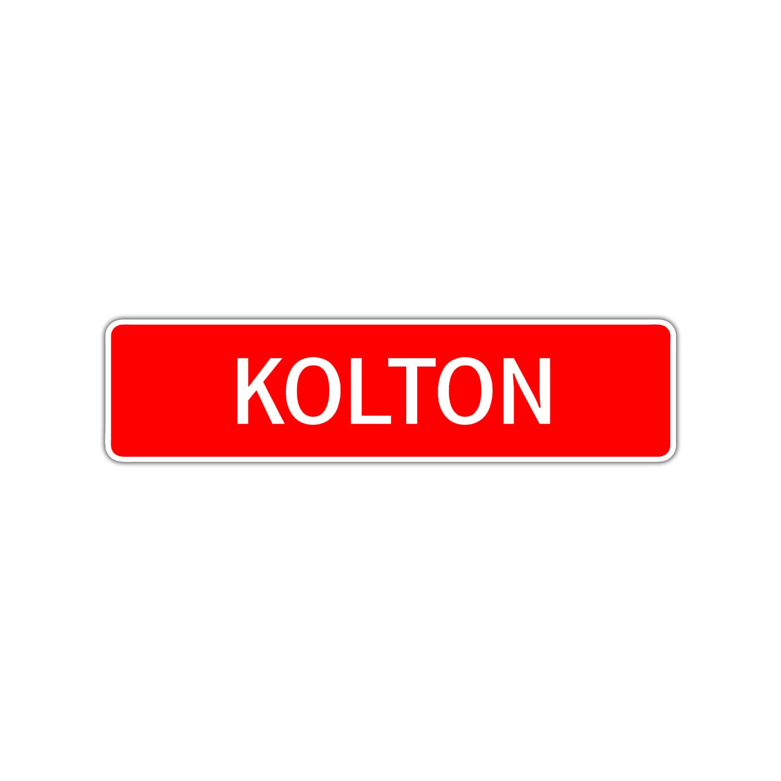 Kolton Street Sign Children Name Room Plate